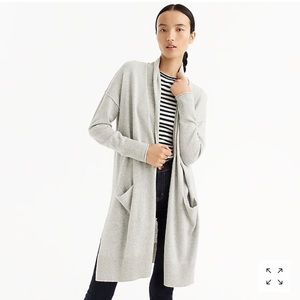 JCrew Gray Long Sleeve Pocket Cardigan